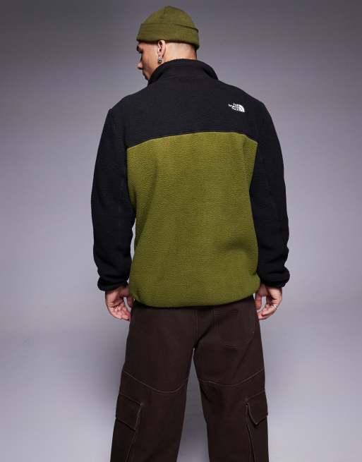The North Face Yumiori full zip colourblock fleece jacket in khaki
