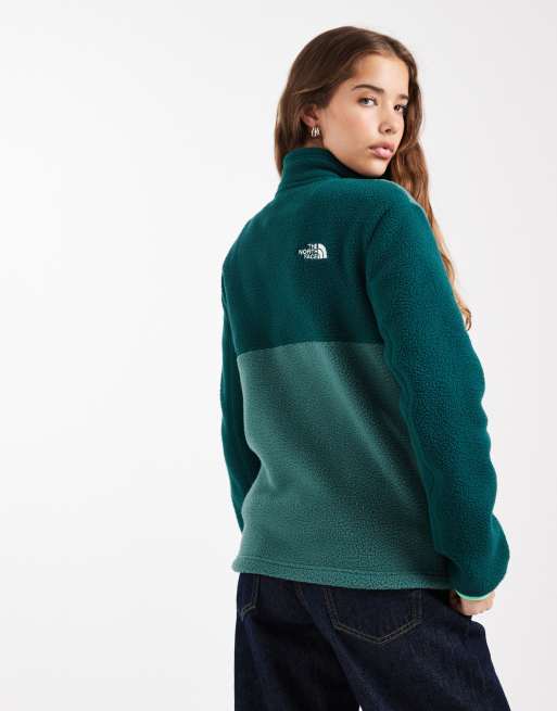 The North Face Yumiori full zip fleece in dark green, 3 of 4