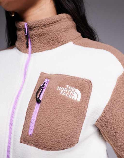 The North Face Yumiori full zip fleece in white and blue, 2 of 4