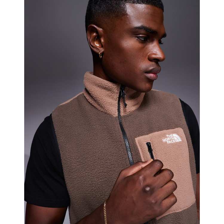 The North Face Yumiori full zip fleece vest in brown | ASOS
