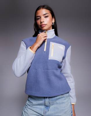 The North Face Yumiori Half Zip Jacket In Blue