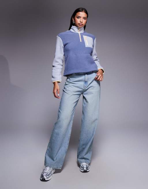 The North Face Yumiori Half Zip jacket in blue