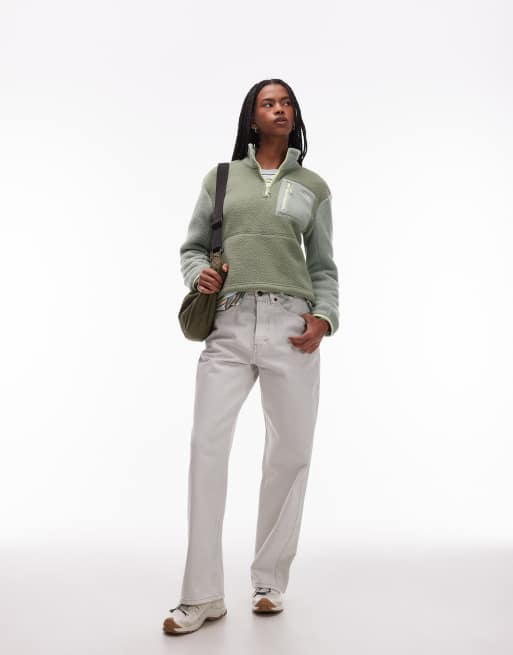 The North Face Yumiori half zip jacket in green