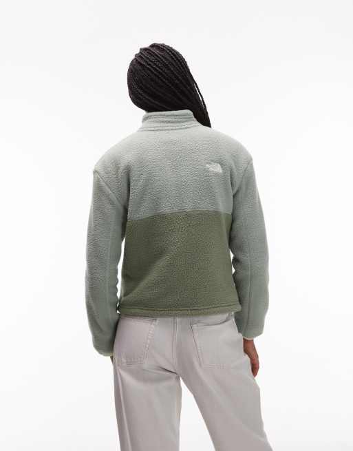 The North Face Yumiori half zip jacket in green