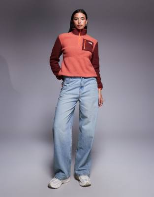 The North Face Yumiori Half Zip Jacket In Brown