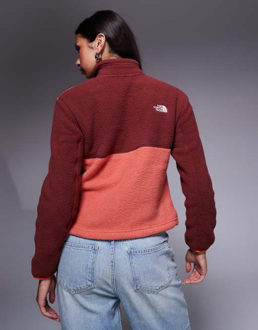 The North Face Yumiori Half Zip jacket in red, 3 of 4