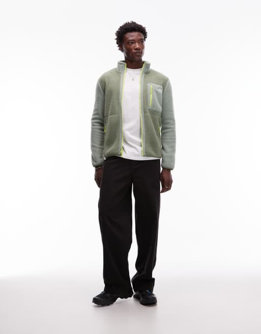 The North Face – Yumiori – Ljusgrön, blockfärgad fleecetröja med dragkedja, 2 av 5