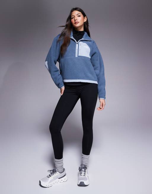 The North Face Yumiori Off Peak 1/2 zip fleece jacket in grey, 3 of 4