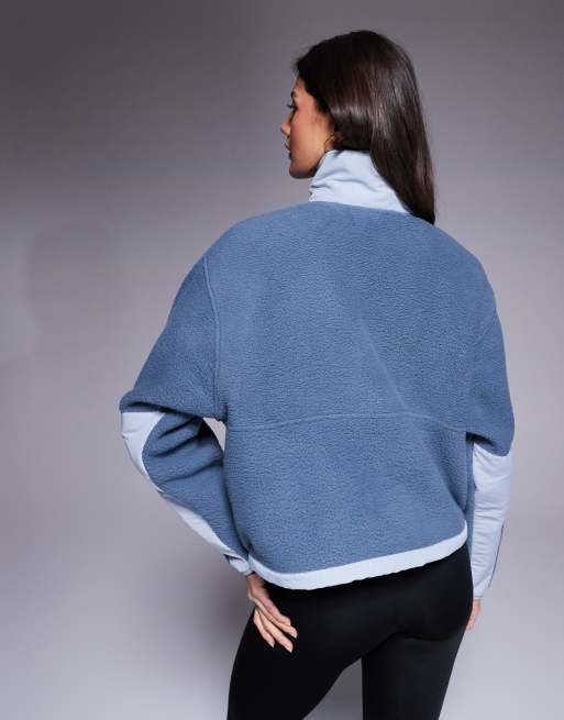 The North Face Yumiori Off Peak 1/2 zip fleece jacket in grey, 4 of 4