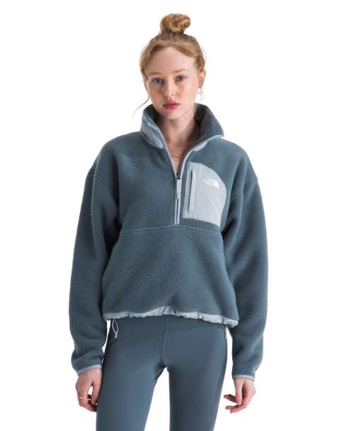 The North Face – Yumiori Off Peak – Fleece-Jacke in Grau mit kurzem Reißverschluss  - view 1