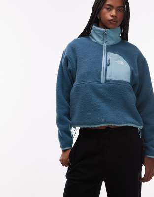 The North Face - Yumiori Off Peak - Fleece-Jacke in Marineblau mit kurzem Reißverschluss