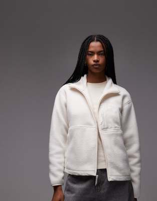 The North Face - Yumiori Off Peak - Fleece-Jacke in Wollweiß mit Reißverschluss
