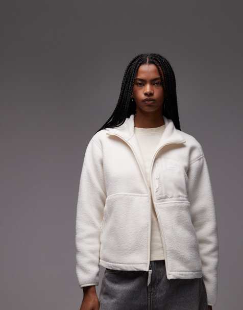 The North Face Yumiori Off Peak full zip fleece jacket in off white - view 1