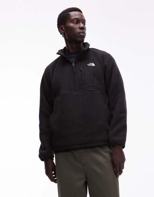 The North Face - Yumiori Off Peak - Grå jakke i kraftig fleece med 1/2 lynlås og blokfarvet design