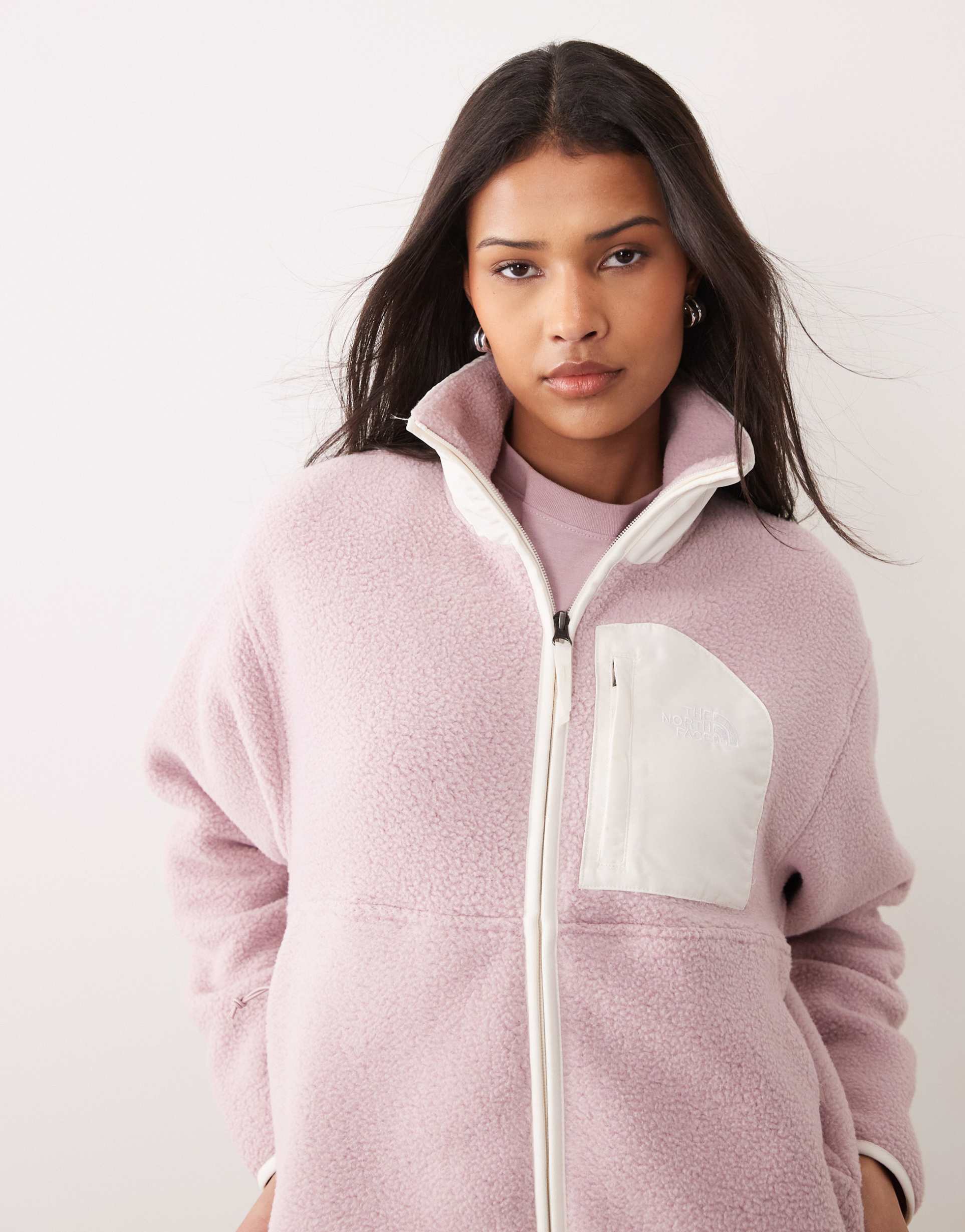 the north face yumiori off peak jacket in light pink