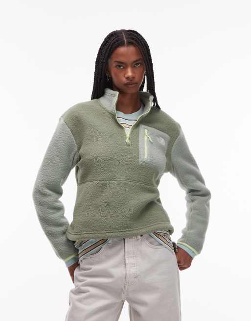 The North Face - Yumiori - Pile verde con zip corta, 3 di 4