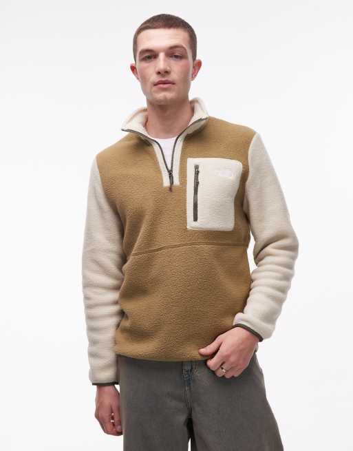 The North Face - Yumiori - Polaire effet color block à col zippé - Beige