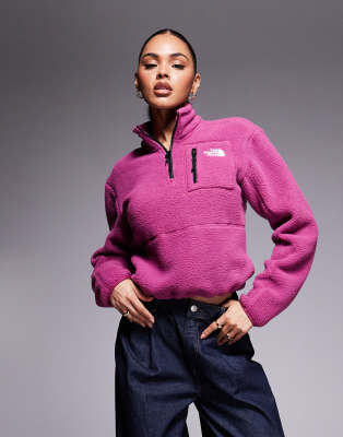 The North Face Yumiori Quarter Zip Fleece In Purple