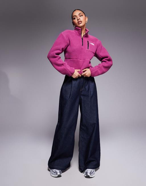 The North Face Yumiori quarter zip fleece in purple | ASOS