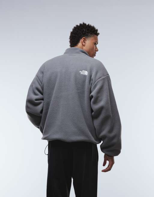 The North Face yumiori reversible fleece jacket in black and grey - BLACK