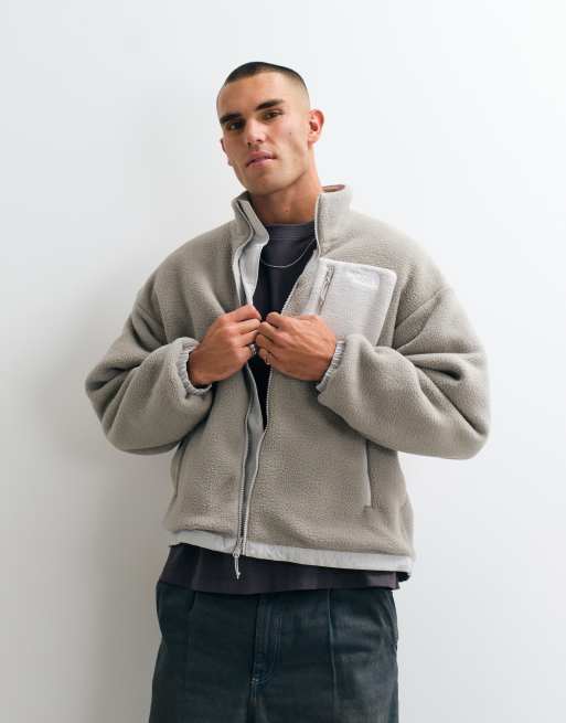 The North Face Yumiori reversible fleece jacket in cumulus cloud/stone sla, 5 of 5