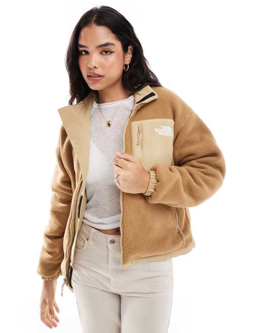 The North Face yumiori reversible fleece jacket in khaki and brown