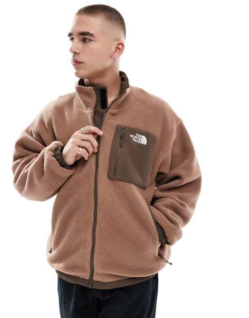 The North Face Yumiori reversible fleece jacket in smokey brown-latte