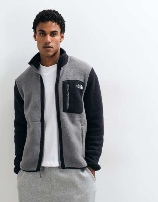 The North Face Yumioro pile con zip intera grigio e nero, 2 di 5