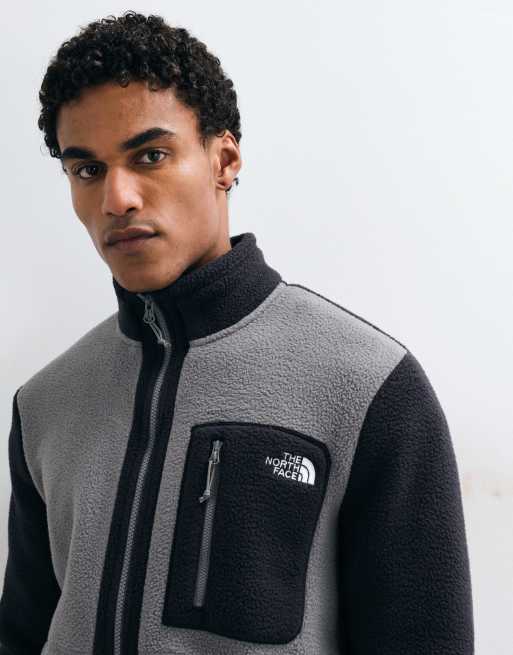 The North Face Yumioro pile con zip intera grigio e nero, 3 di 5