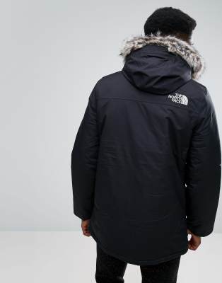 black north face jacket with fur hood