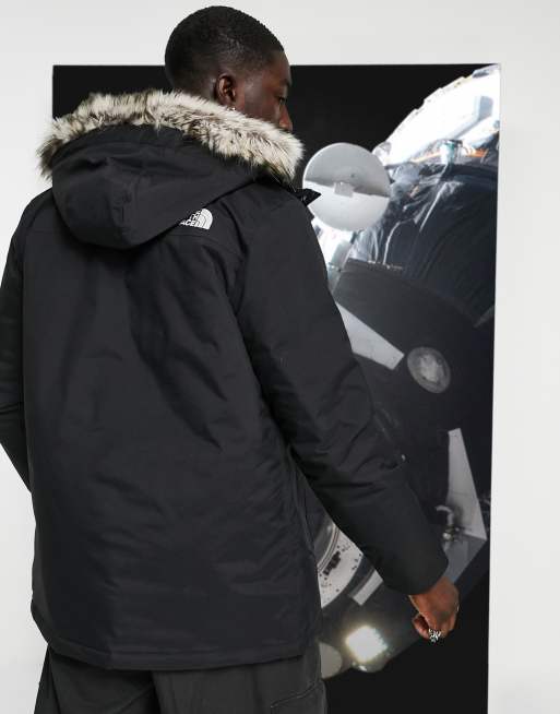 The North Face Zaneck hooded parka jacket in black ASOS