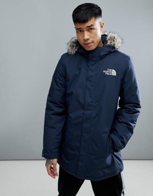 The North Face - Zaneck - Marineblauw jack met afneembare capuchon van imitatiebont