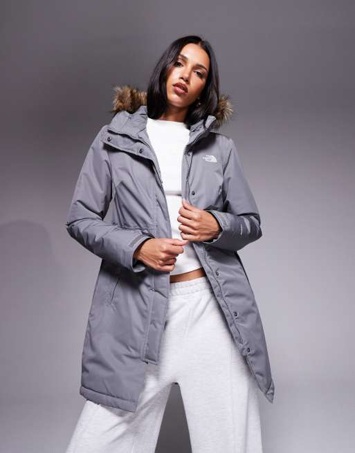 The North Face - Zaneck - Parka color perla fumo