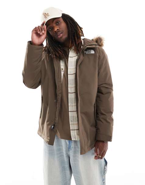 The North Face - Zaneck - Parka con cappuccio in pelliccia sintetica marrone - view 1