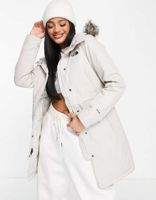 North face sale silver coat