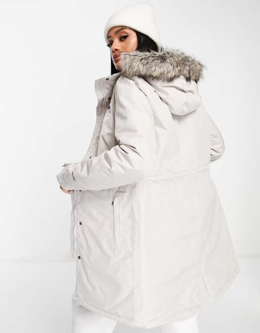 The North Face Zaneck parka jacket in beige GREY