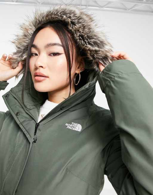 North face parka best sale fur