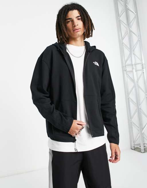 The North Face – Zapinana na zamek czarna bluza polarowa z kapturem