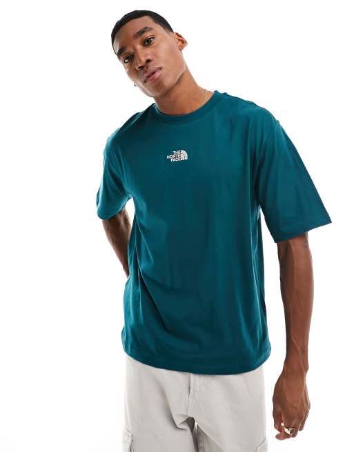 The North Face – Zielony gruby T-shirt oversize – tylko w ASOS 