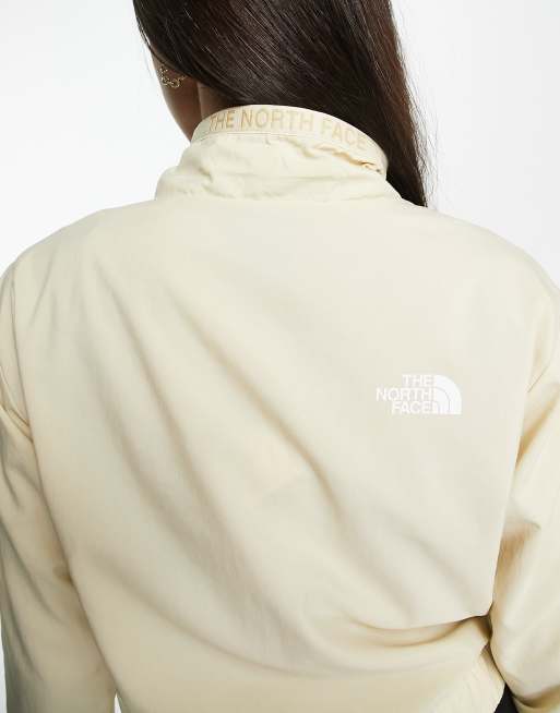 The North Face Zumu 1/4 zip track jacket in beige, 3 of 4