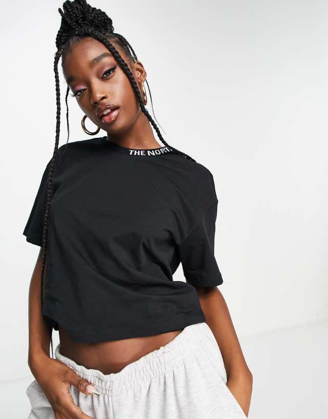 The North Face Zumu cropped t-shirt in black