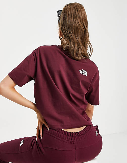 Women The North Face Zumu cropped t-shirt in burgundy Exclusive at  