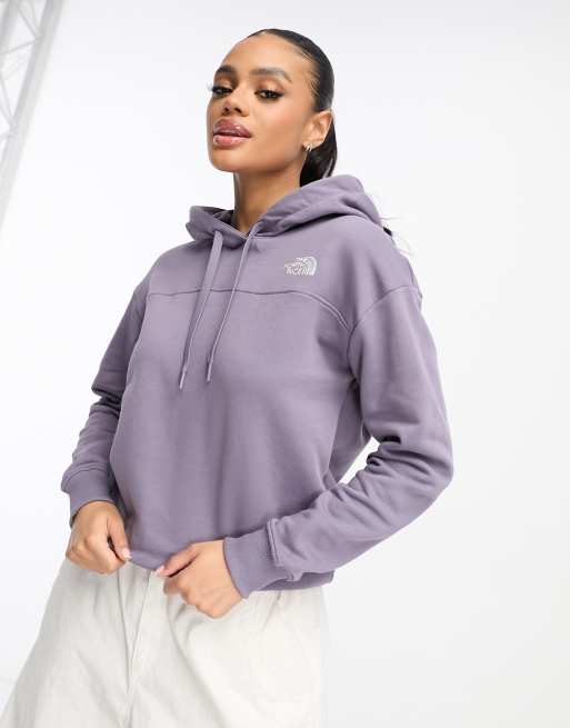 Womens purple north store face hoodie