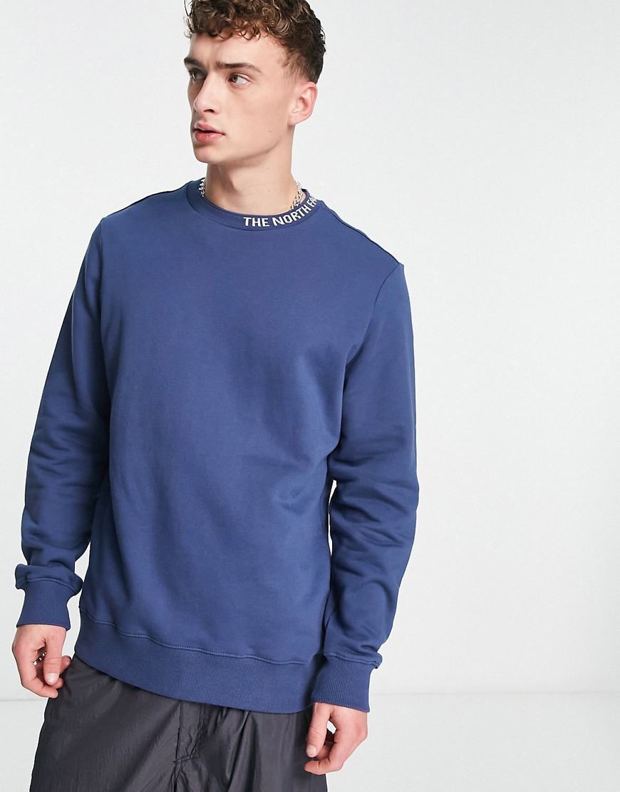 The North Face Zumu fleece sweatshirt in shady blue