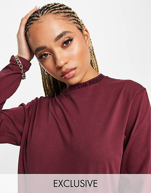  The North Face Zumu long sleeve t-shirt in burgundy Exclusive at  
