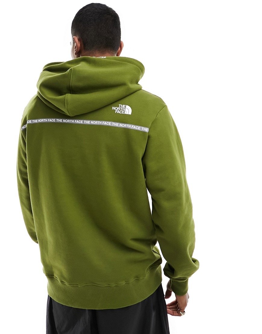 The North Face Zumu tape logo hoodie in olive-Green
