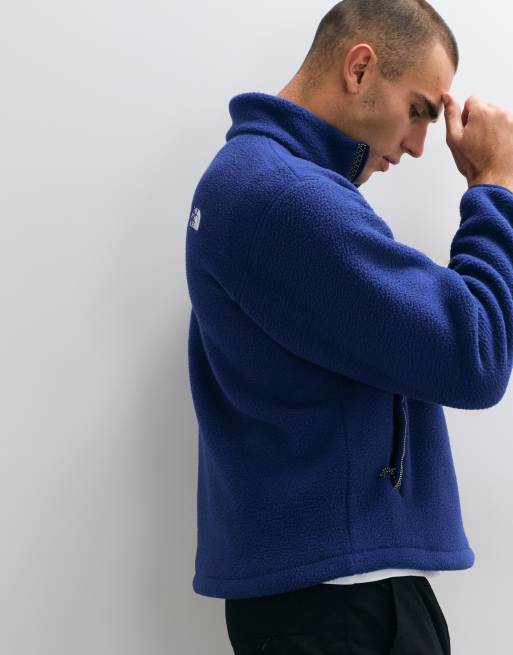 The North Flace Fleeski 1/4 zip jacket in blue, 3 of 5