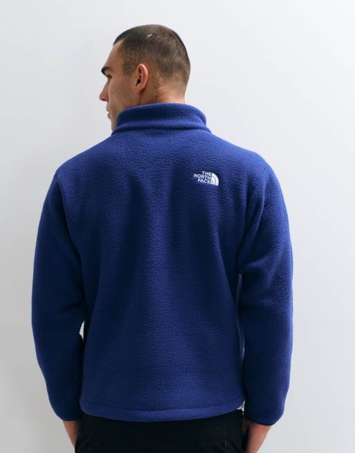 The North Flace Fleeski 1/4 zip jacket in blue, 5 of 5