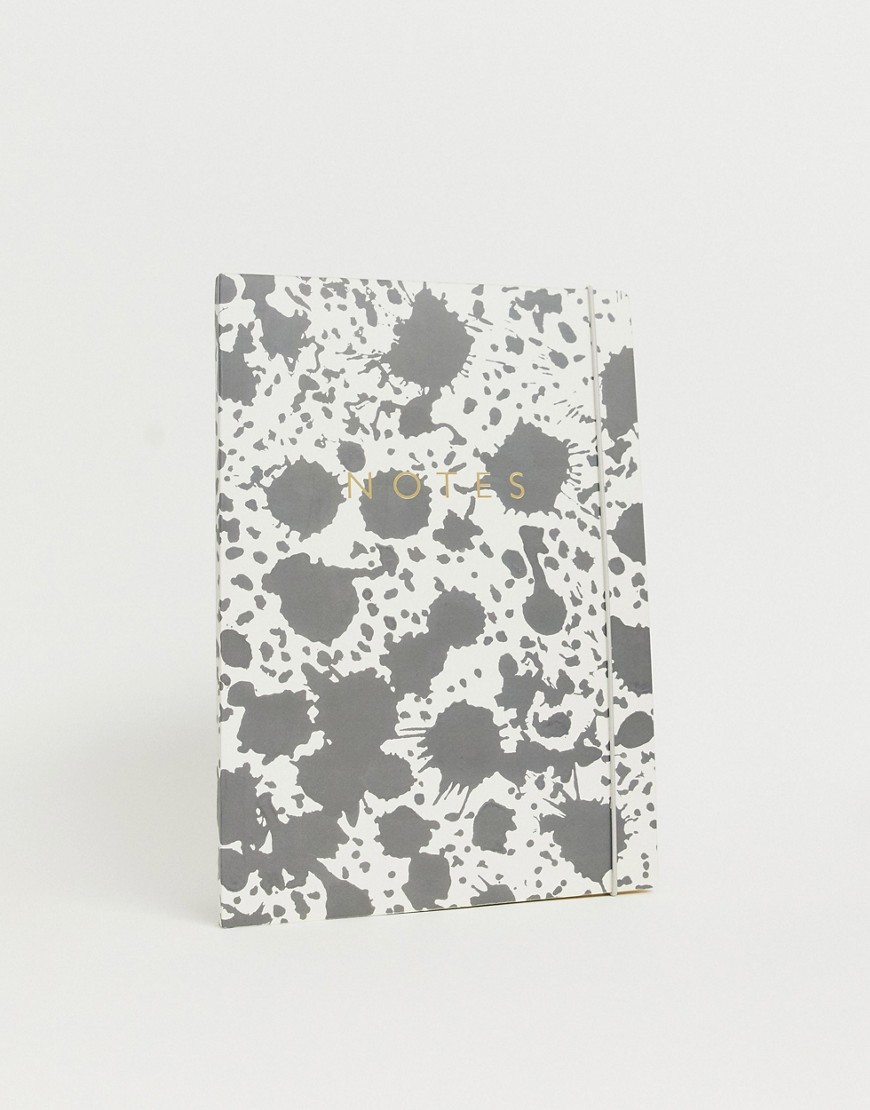 The Notebook Collection - notesbog med splatprint-Multifarvet