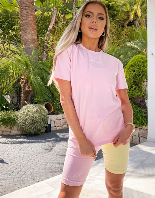 ODolls Collection logo oversized t shirt in pink